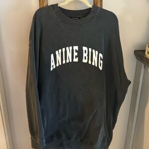 Anine Bing - TYLER SWEATSHIRT - WASHED BLACK